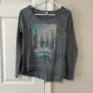 Kavio Chicago Graphic Raglan Long Sleeve Top Medium